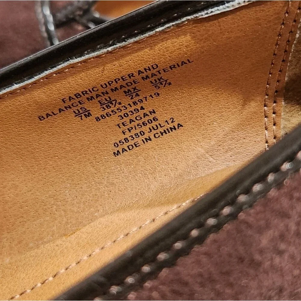❤️2/$18 Jaclyn Smith Brown Suede Wedge Heeled Loafer Leather Shoes 7